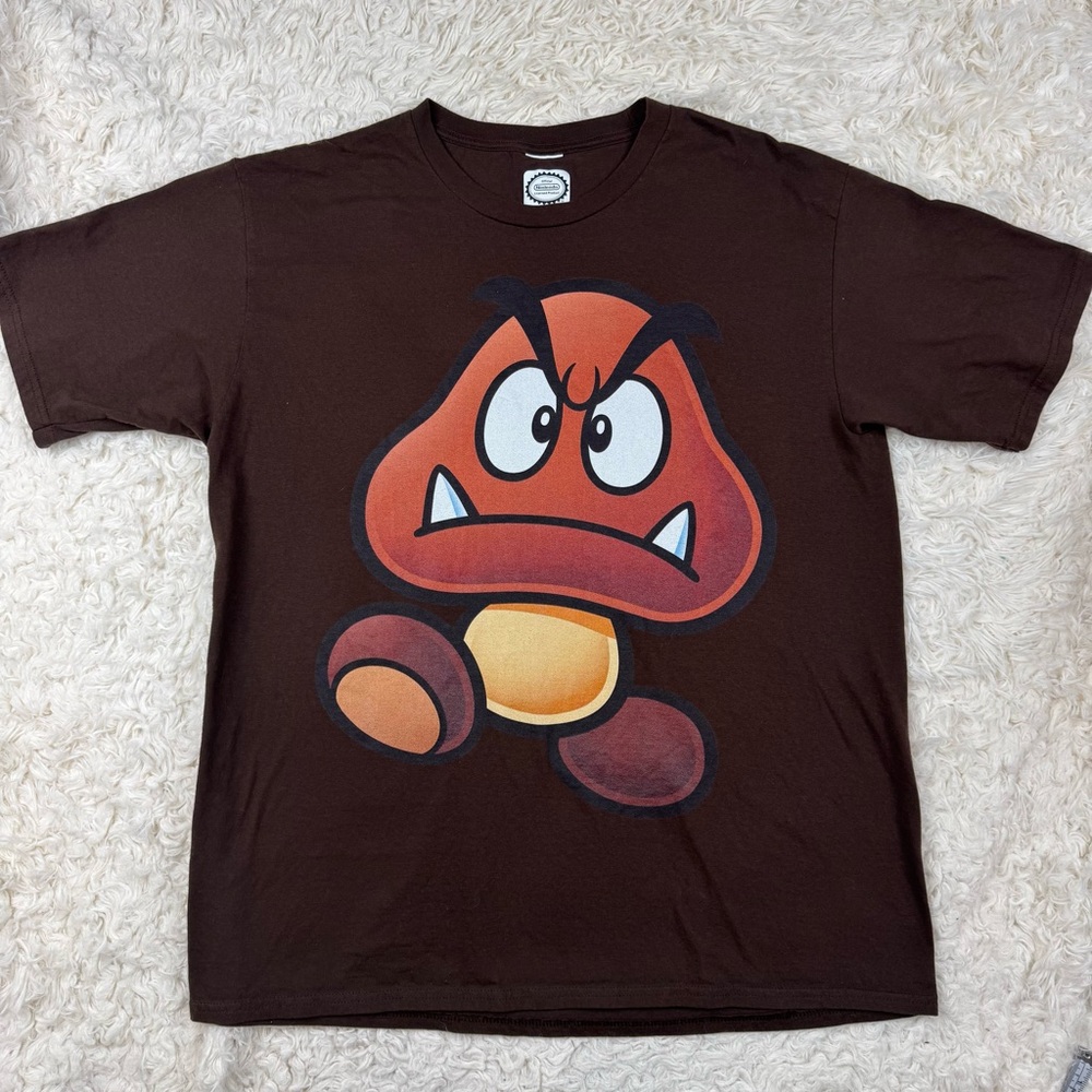 Nintendo Goomba Mushroom Shirt Size L Official Licensed Product